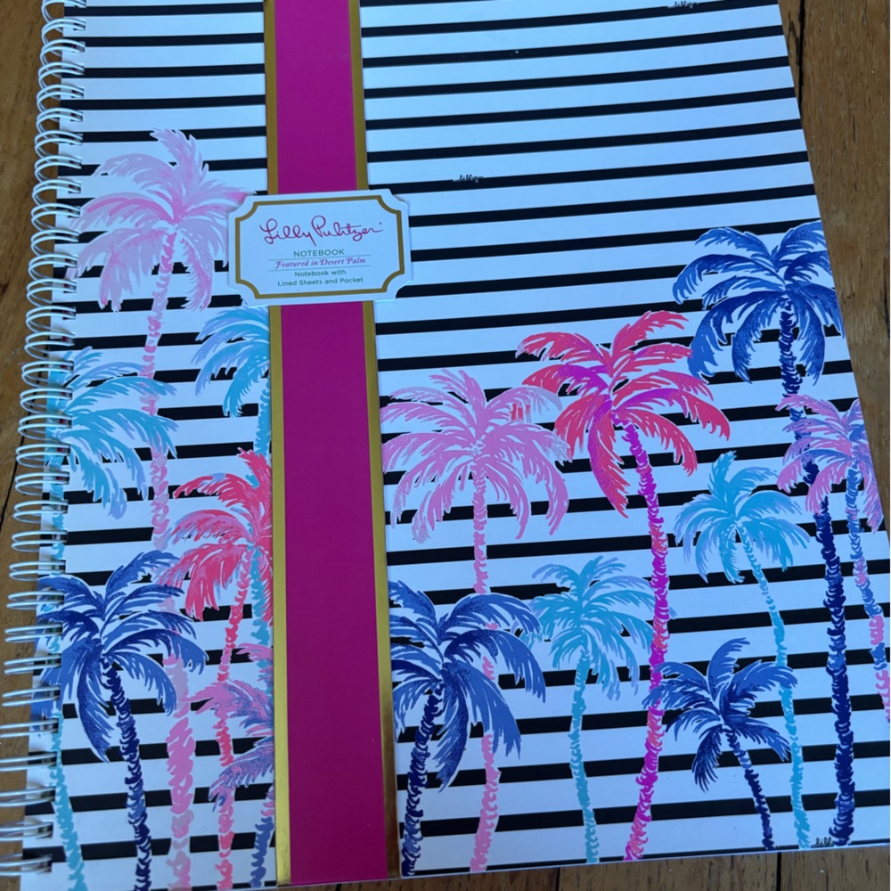 Lilly pullitzer palm tree notebook